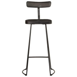 Tabourets de bar lot de 2 noir 49x43x103cm bois manguier massif 632615632615