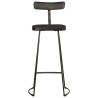 Tabourets de bar lot de 2 noir 49x43x103cm bois manguier massif 632615632615