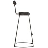 Tabourets de bar lot de 2 noir 49x43x103cm bois manguier massif 632615632615