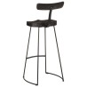 Tabourets de bar lot de 2 noir 49x43x103cm bois manguier massif 632615632615