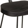 Tabourets de bar lot de 2 noir 49x43x103cm bois manguier massif 632615632615