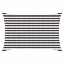 Voile d'ombre Anthracite et blanc 2 x 3,5 m HDPE 632616632616