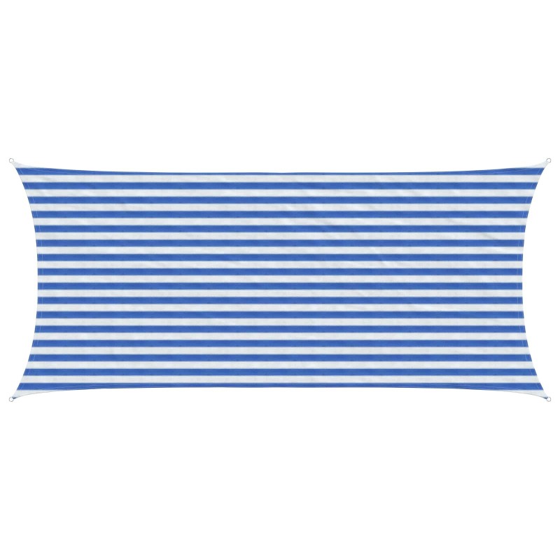 Voile d'ombre Bleu et Blanc 2 x 4,5 m HDPE 632617632617