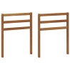 Accoudoir 2 pcs Naturel 59 x 4 x 73 cm Bois d'Acacia Massif 632621632621