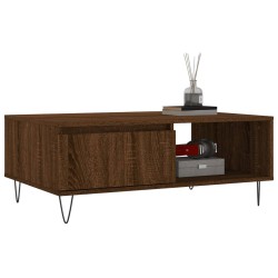 Table basse chêne marron 90x60x35 cm bois d'ingénierie 632636632636