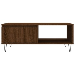 Table basse chêne marron 90x60x35 cm bois d'ingénierie 632636632636