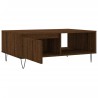 Table basse chêne marron 90x60x35 cm bois d'ingénierie 632636632636