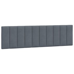 Coussin de tête de lit Hanko gris foncé 180 cm velours 632637632637