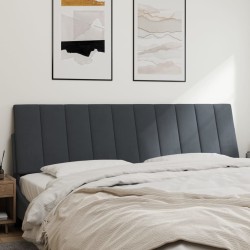 Coussin de tête de lit Hanko gris foncé 180 cm velours 632637632637