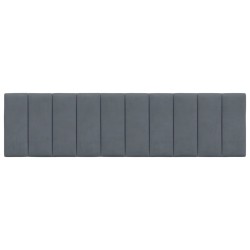 Coussin de tête de lit Hanko gris foncé 180 cm velours 632637632637