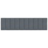 Coussin de tête de lit Hanko gris foncé 180 cm velours 632637632637