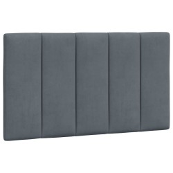 Coussin de tête de lit Hanko gris foncé 90 cm velours 632639632639
