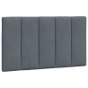 Coussin de tête de lit Hanko gris foncé 90 cm velours 632639632639