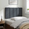 Coussin de tête de lit Hanko gris foncé 90 cm velours 632639632639