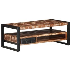 Table basse multicolore 90x50x36 cm bois de récupération massif 632640632640