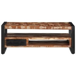 Table basse multicolore 90x50x36 cm bois de récupération massif 632640632640