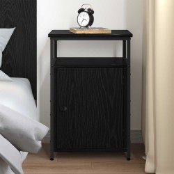 Cabinet de chevet avec tiroir Chêne noir Bois d'ingénierie 632653632653