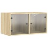 Armoire murale avec portes en verre chêne sonoma 68,5x37x35 cm 632655632655