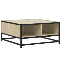 Table basse chêne sonoma 60,5x60,5x30cm bois d'ingénierie/métal 632662632662