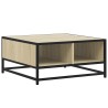 Table basse chêne sonoma 60,5x60,5x30cm bois d'ingénierie/métal 632662632662
