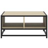 Table basse chêne sonoma 60,5x60,5x30cm bois d'ingénierie/métal 632662632662