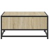 Table basse chêne sonoma 60,5x60,5x30cm bois d'ingénierie/métal 632662632662