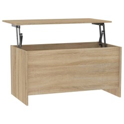 Table basse chêne sonoma 102x55,5x52,5 cm bois d'ingénierie 632663632663