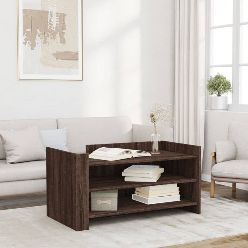 Table basse chêne marron 100x50x50 cm bois d'ingénierie 632664632664