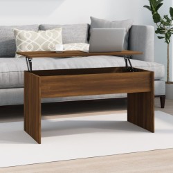 Table basse Chêne marron 102x50,5x52,5 cm Bois d'ingénierie 632665632665