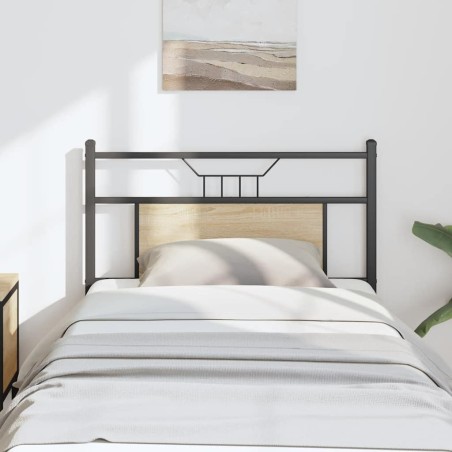 Tête de lit de remplacement chêne sonoma 80 cm bois d'ingénierie et acier 632676632676