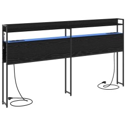 Tête de lit de rangement Chêne noir Bois d'ingénierie 632679632679
