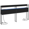 Tête de lit de rangement Chêne noir Bois d'ingénierie 632679632679