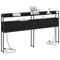 Tête de lit de rangement Chêne noir Bois d'ingénierie 632679632679