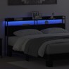 Tête de lit de rangement Chêne noir Bois d'ingénierie 632679632679