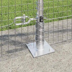 Clôture en fil soudé avec base en béton 25 x 1 m Argenté Maille 632682632682