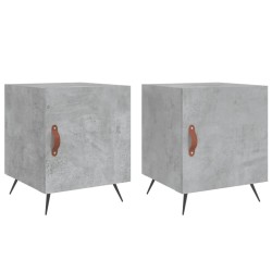 Tables de chevet 2 pcs gris béton 40x40x50 cm bois d’ingénierie 632683632683
