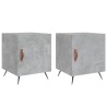 Tables de chevet 2 pcs gris béton 40x40x50 cm bois d’ingénierie 632683632683