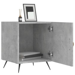 Tables de chevet 2 pcs gris béton 40x40x50 cm bois d’ingénierie 632683632683