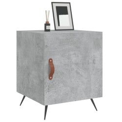 Tables de chevet 2 pcs gris béton 40x40x50 cm bois d’ingénierie 632683632683