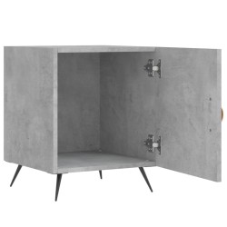 Tables de chevet 2 pcs gris béton 40x40x50 cm bois d’ingénierie 632683632683