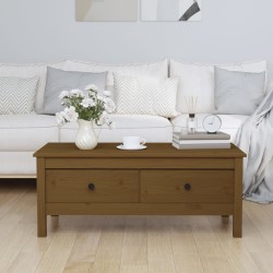 Table basse Marron miel 100x50x40 cm Bois massif de pin 632692632692