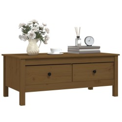 Table basse Marron miel 100x50x40 cm Bois massif de pin 632692632692