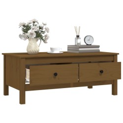 Table basse Marron miel 100x50x40 cm Bois massif de pin 632692632692