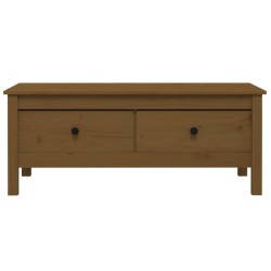 Table basse Marron miel 100x50x40 cm Bois massif de pin 632692632692