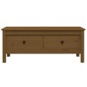 Table basse Marron miel 100x50x40 cm Bois massif de pin 632692632692