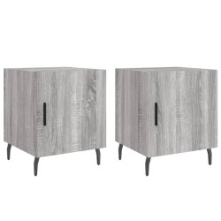 Tables de chevet 2 pcs sonoma gris 40x40x50cm bois d'ingénierie 632695632695