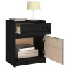 Tables de chevet 2 pcs Noir 40x31x50 cm Bois de pin massif 632696632696