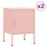 Tables de chevet 2 pcs Rose 35x35x51 cm Acier 632697632697