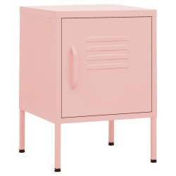 Tables de chevet 2 pcs Rose 35x35x51 cm Acier 632697632697