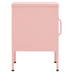 Tables de chevet 2 pcs Rose 35x35x51 cm Acier 632697632697